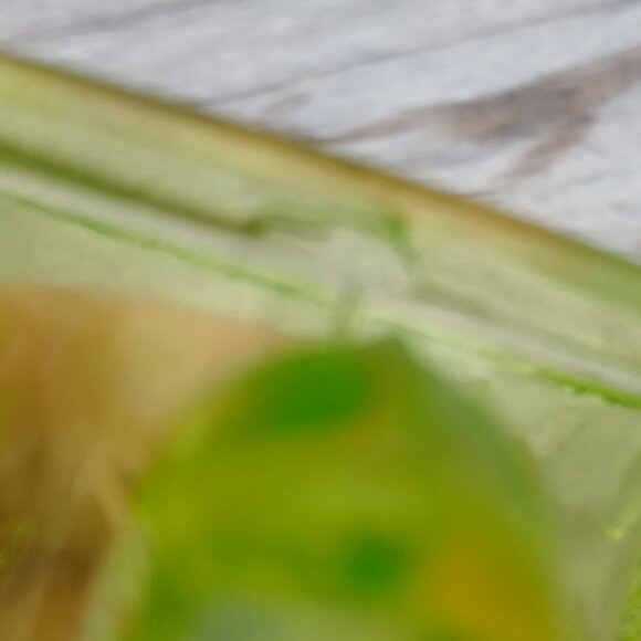 Vintage Vaseline Uranium Glass Childs Mug Cup Cat in Basket dog FLAW CHIP - Picture 15 of 16